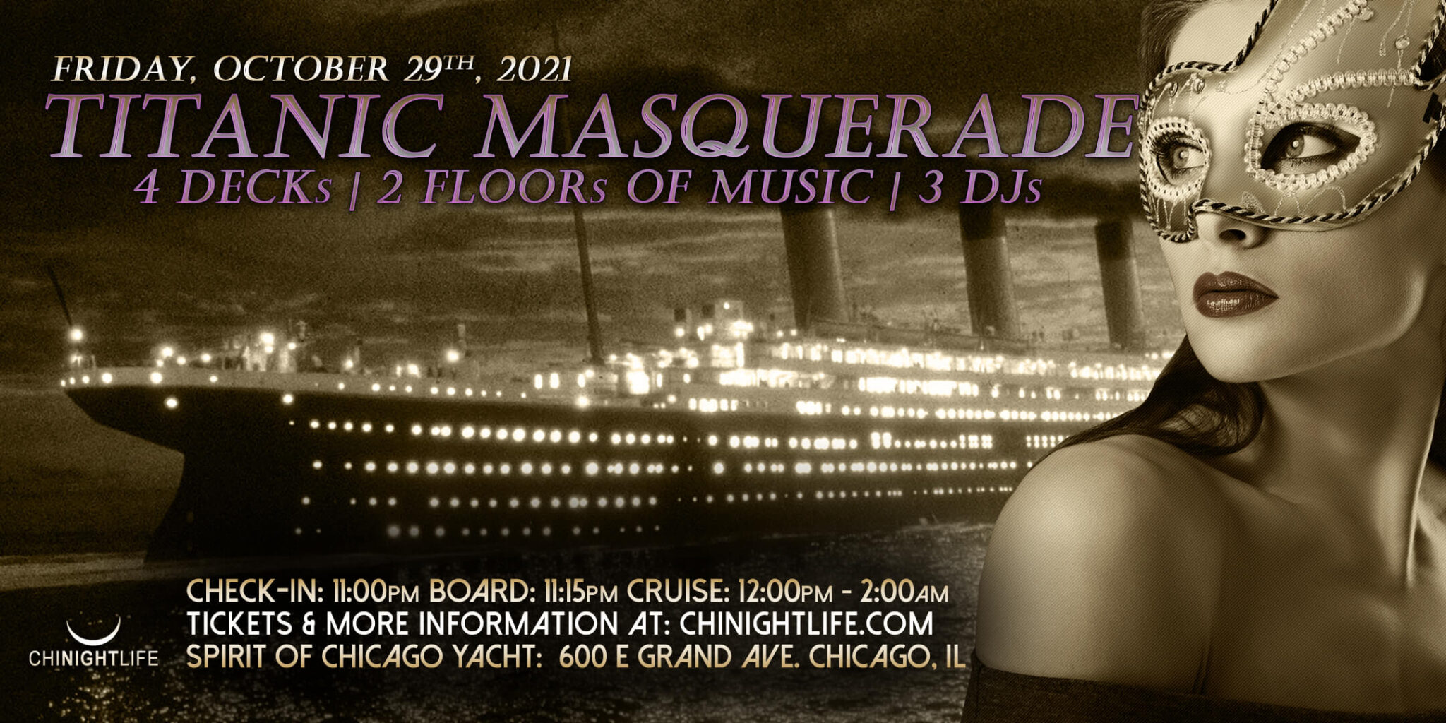 halloween yacht party chicago
